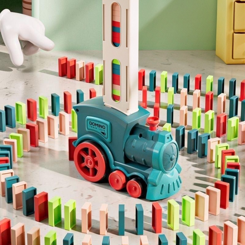 Kids Toys Kids Toys - Автоматический электрический домашний поезд-домино с выбросом