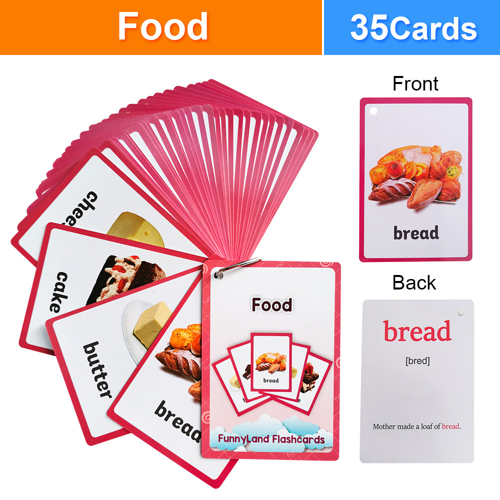 Educational Flash Card - 35 шт., английские карточки на тему