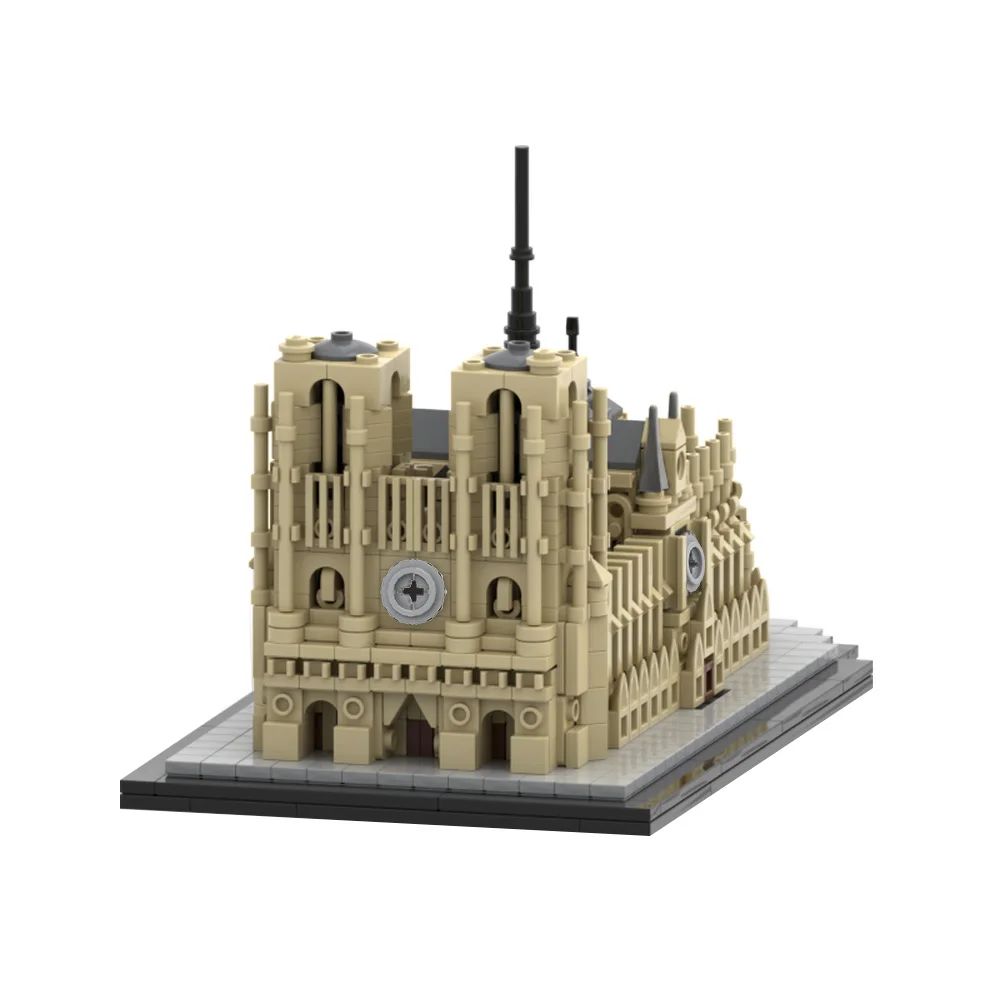 Kids Toys Paris - MOC Классическая городская архитектура 1:800 Нотр-Дам