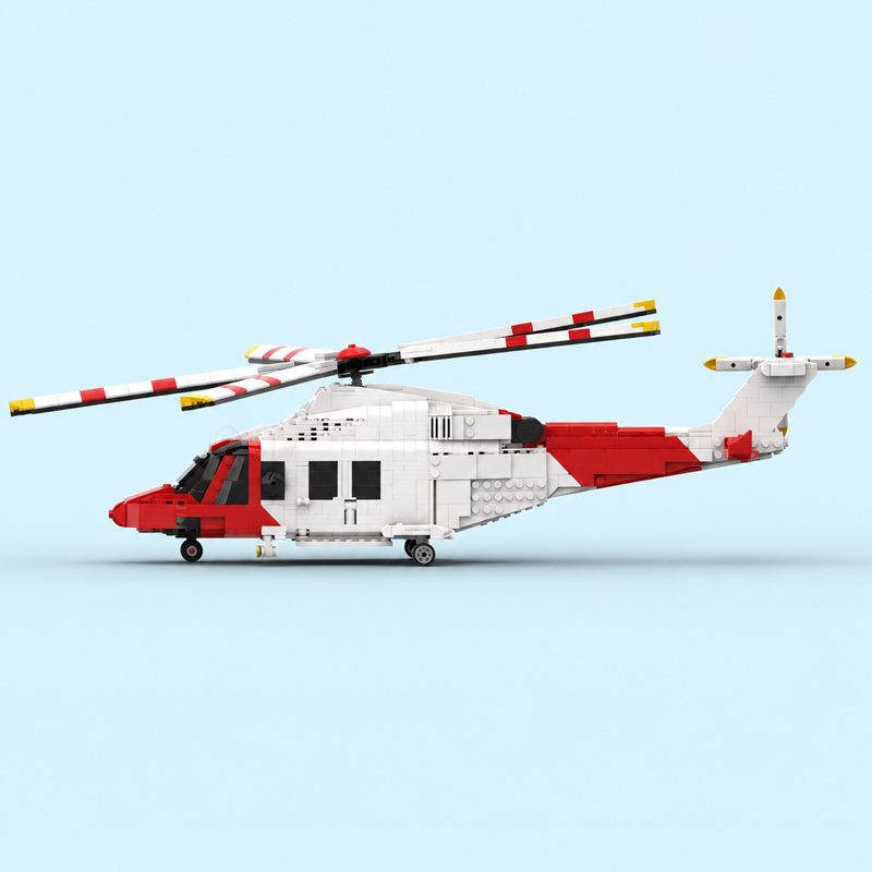 Kids Toys Helicopter - Конструктор QWERT AW-139: Модель вертолета MOC,